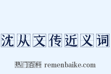 沈从文传近义词是什么意思的图片